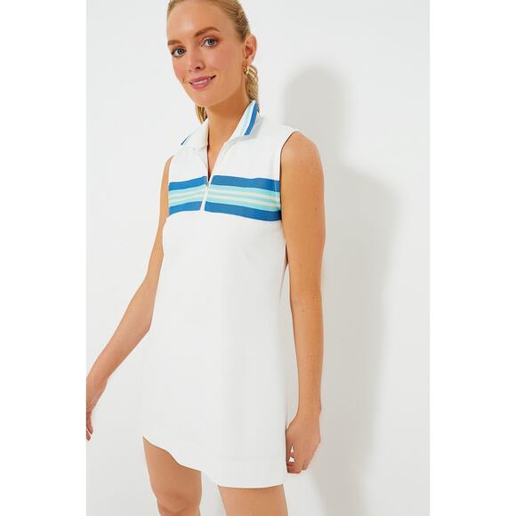 TUCKERNUCK Lisbon Stripe Pique Cadwell Tennis Dress NWT Size Large - Picture 9 of 10